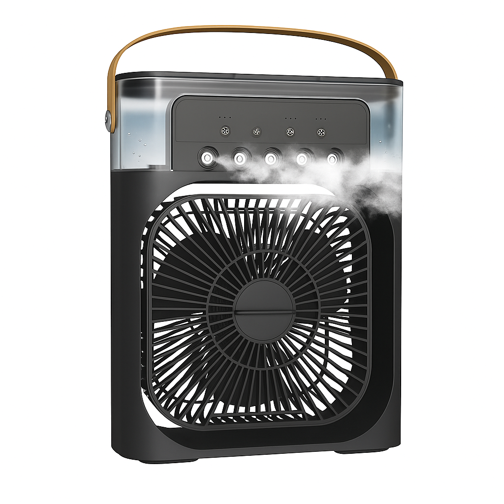 Ventilador con Humidificador y Luces LED de 7 Colores