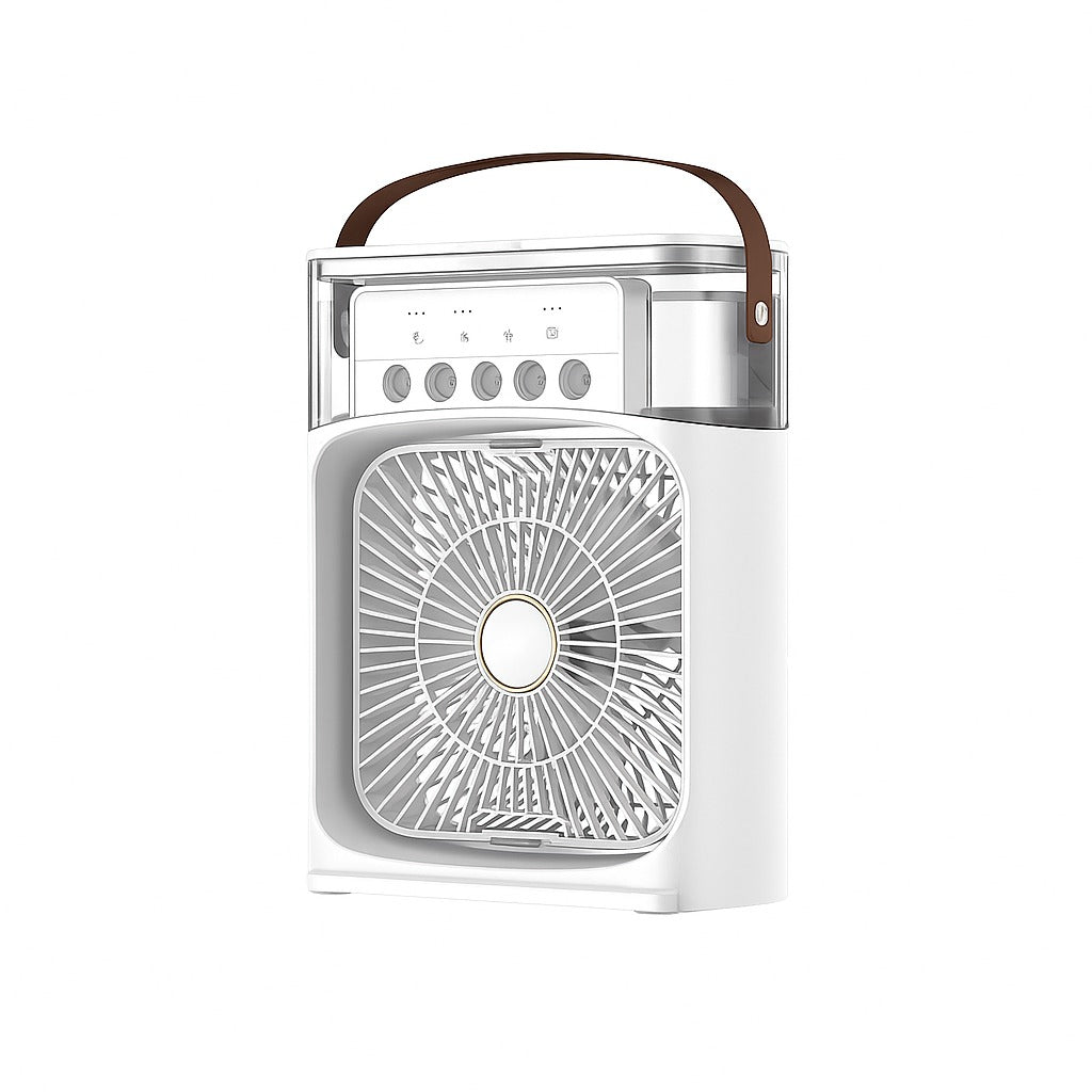 Ventilador con Humidificador y Luces LED de 7 Colores