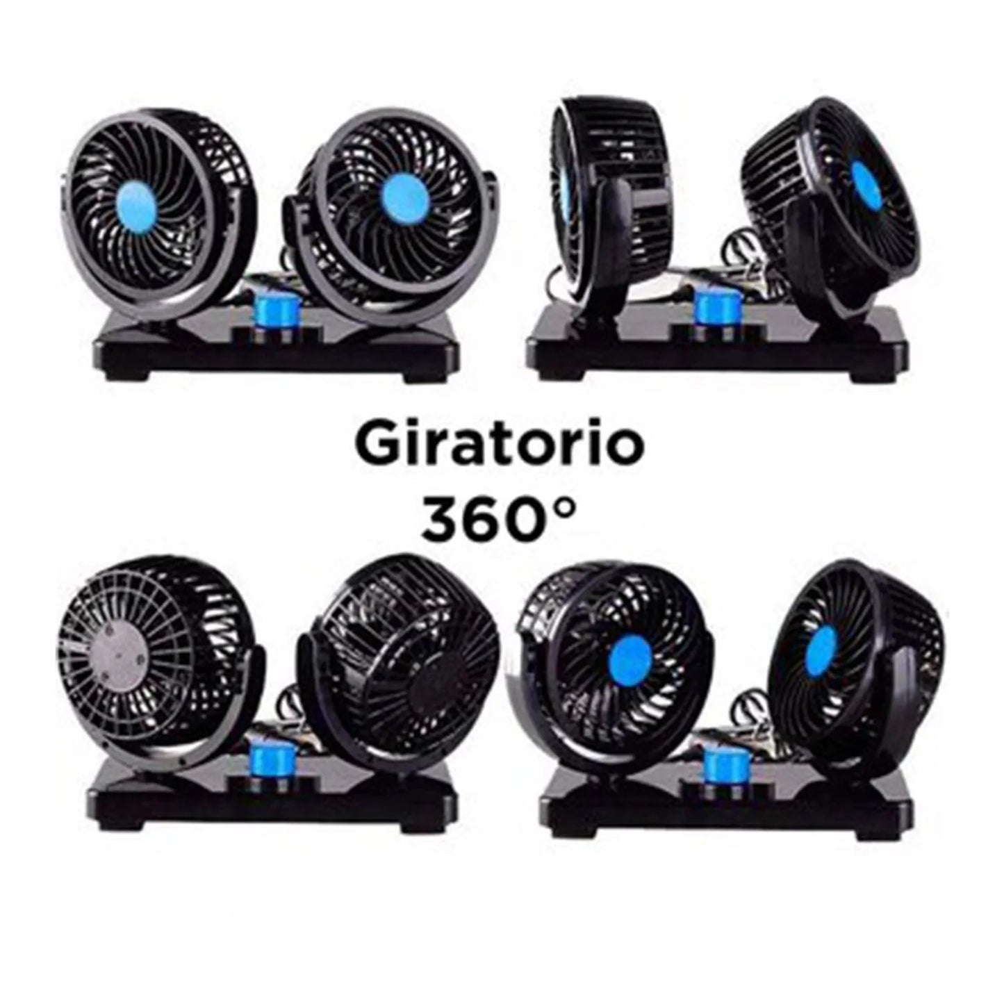 Ventilador Doble para Carro 360º