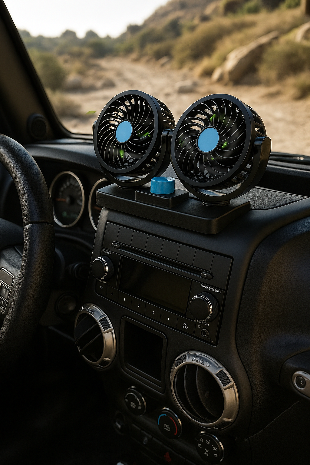 Ventilador Doble para Carro 360º