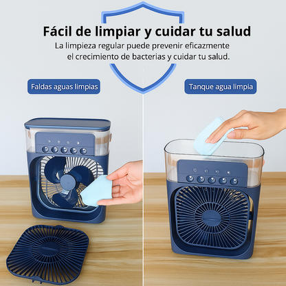 Ventilador con Humidificador y Luces LED de 7 Colores