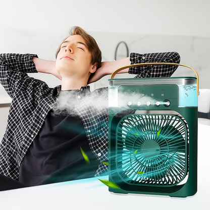 Ventilador con Humidificador y Luces LED de 7 Colores