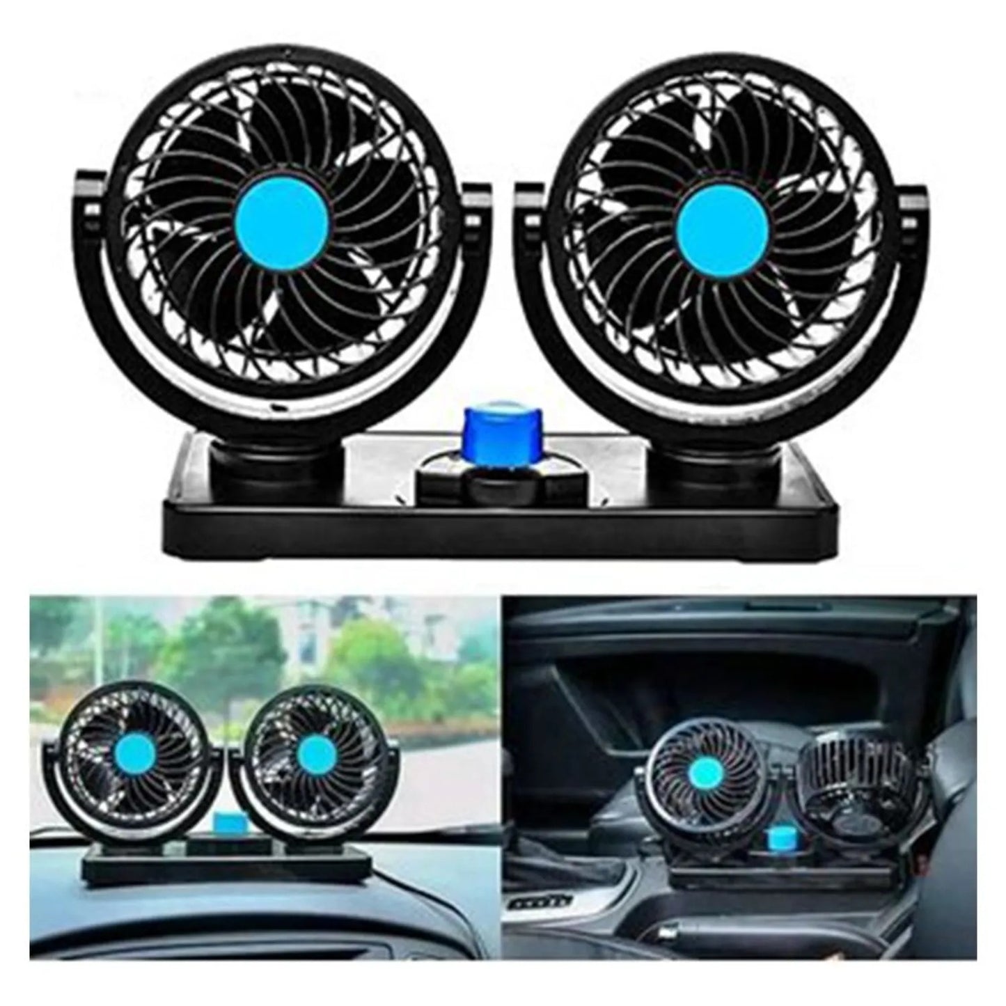 Ventilador Doble para Carro 360º