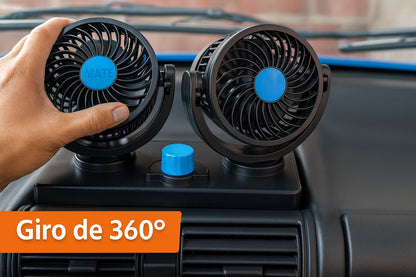 Ventilador Doble para Carro 360º
